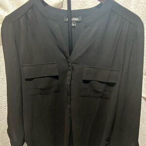 Roz & Ali Black Textured Top